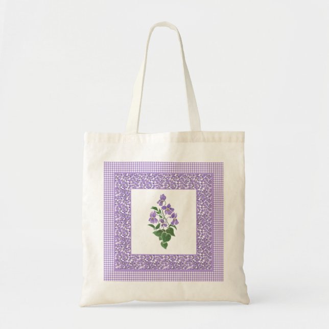 Bolsa de Tote con Presupuesto bonito: Violets y Gi (Frente)