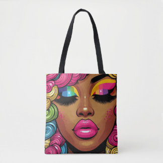 Bolsa de tote con radio arco iris