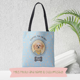 Bolsa de Tote con retrato y nombre del Mascota Per