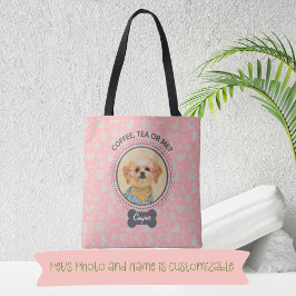Bolsa de Tote con retrato y nombre del Mascota Per