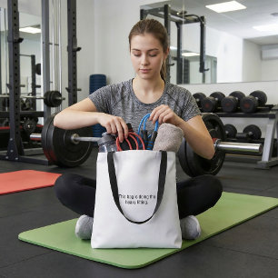Bolsa de tote con tipografía divertida humor lindo