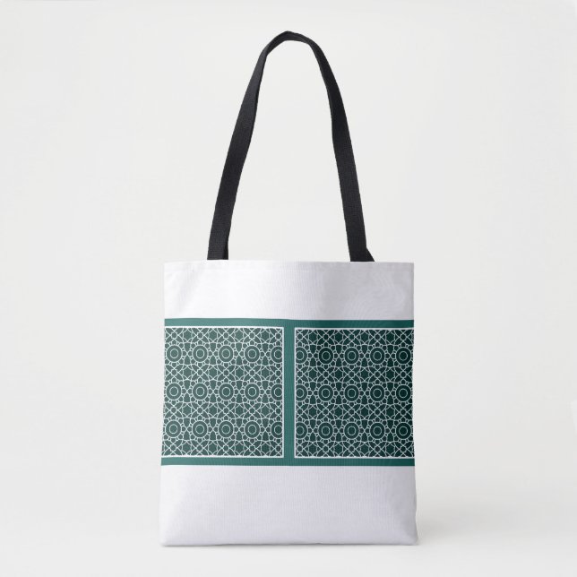 Bolsa De Tote Con Tonos Turcos Verde (Anverso)