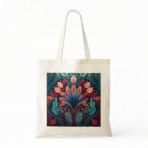 Bolsa de Tote con un diseño Art Nouveau.