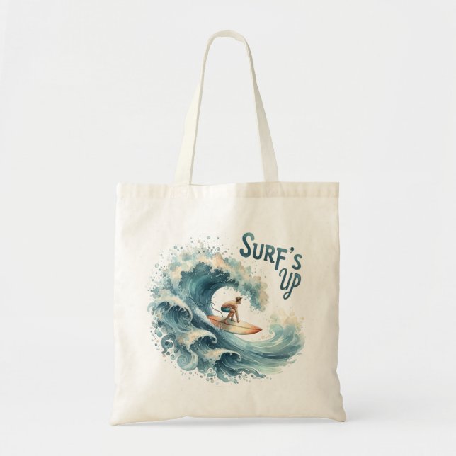 Bolsa de Tote con un gráfico de Surf Up (Frente)