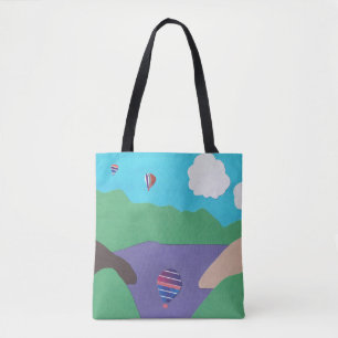 Bolsa de Tote con una escena de montaña