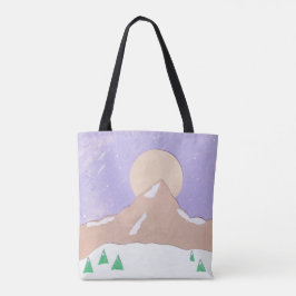 Bolsa de Tote con una escena de montaña