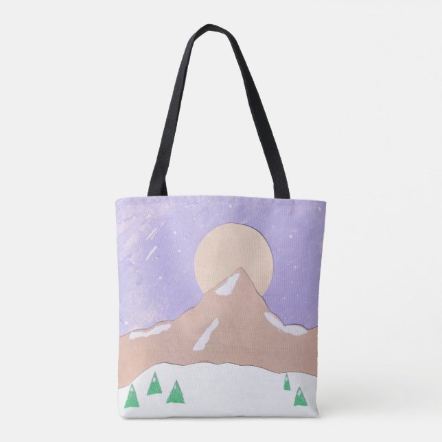 Bolsa de Tote con una escena de montaña (Reverso)