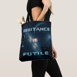 Bolsa de Tote cósmica "La resistencia es inútil"