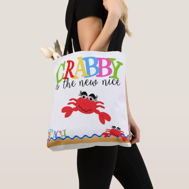 Bolsa De Tote Crabby All-Over-Print, Media (Detalle)