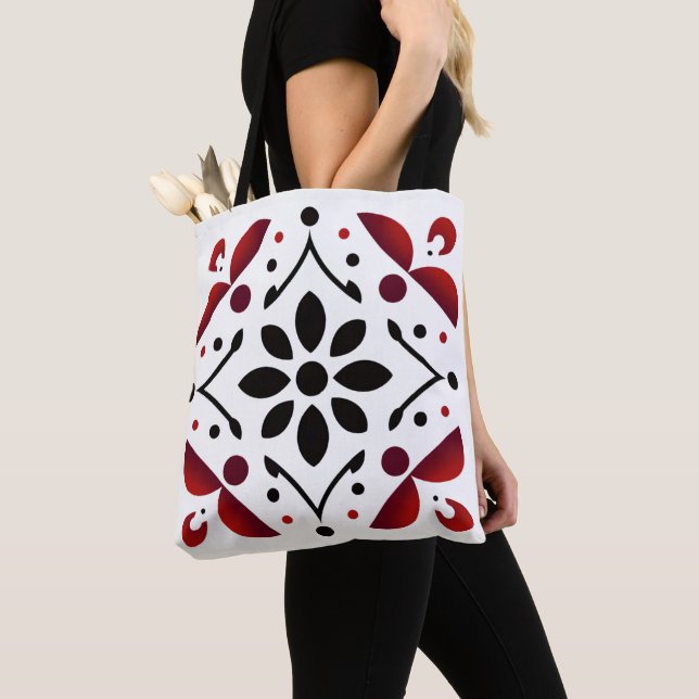 Bolsa De Tote Crimson & Ink Starburst (Detalle)