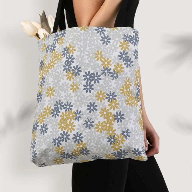 Bolsa De Tote Cute Con Bolsa Floral Con Daisies Y  (Subido por el creador)