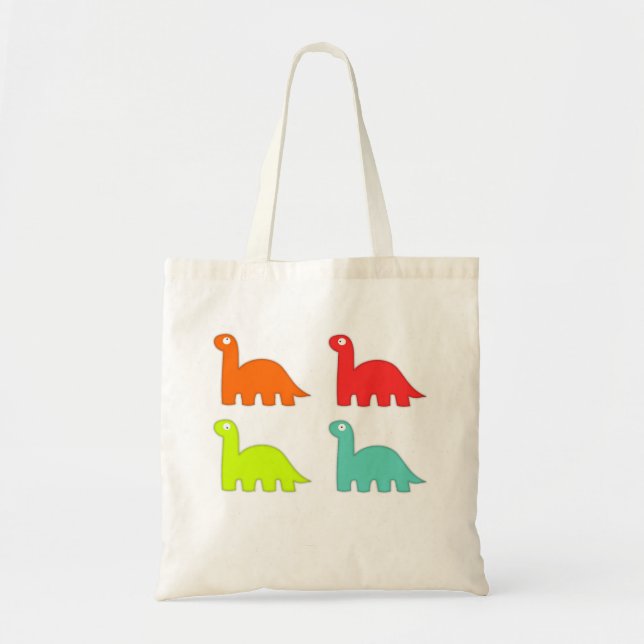 Bolsa De Tote Cute Dino Dragon Personalizada (Frente)