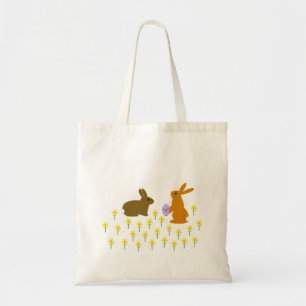 Bolsa de Tote Cute Easter Bunnies y Daffodils