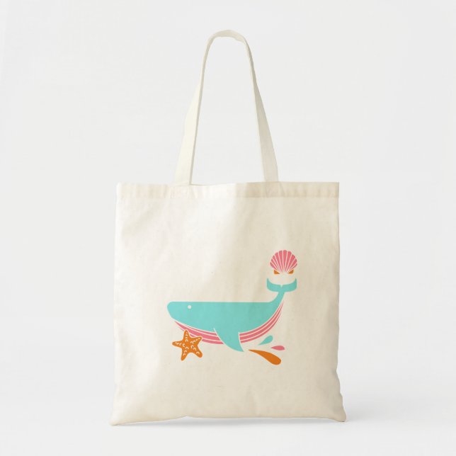 Bolsa de Tote Cute Whale (Frente)