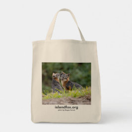 Bolsa de Tote de algodón de Fox Island con logotip