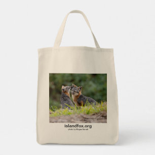 Bolsa de Tote de algodón de Fox Island con logotip
