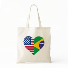 Bolsa de Tote de amor brasileño-estadounidense