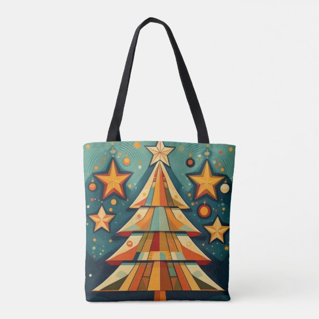 Bolsa De Tote De Árbol De Navidad De Doble Sombra (Reverso)