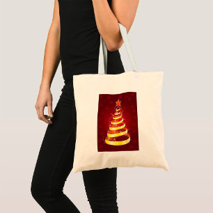Bolsa De Tote De Árbol De Navidad De Oro