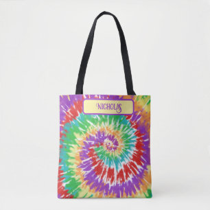 Bolsa De Tote De Arco Arcoiris Divertido Retro Tie