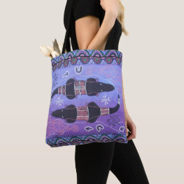 Bolsa de Tote de arte aborigen con sueños de cocod