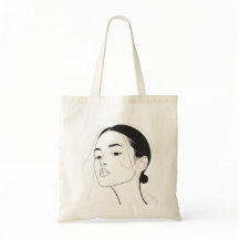Bolsa de Tote de Arte de Línea minimalista - Estil