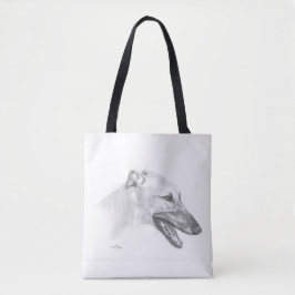 Bolsa de Tote de Arte de Perro de Greyhound