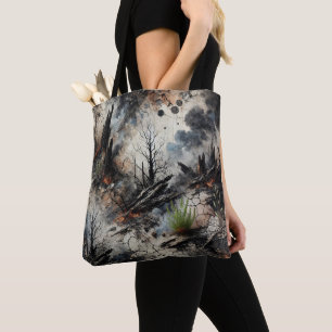 Bolsa de Tote de Arte para Fuego Salvaje post-apoc