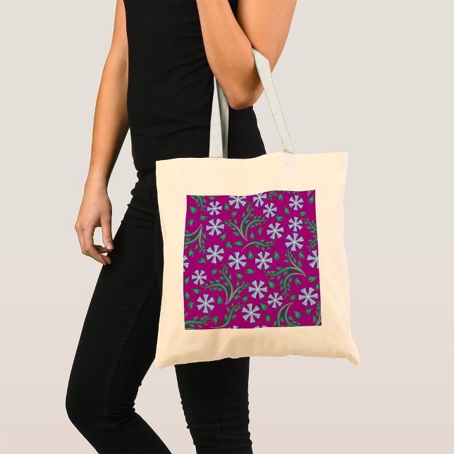 Bolsa De Tote De Arte Purple Floral (Subido por el creador)