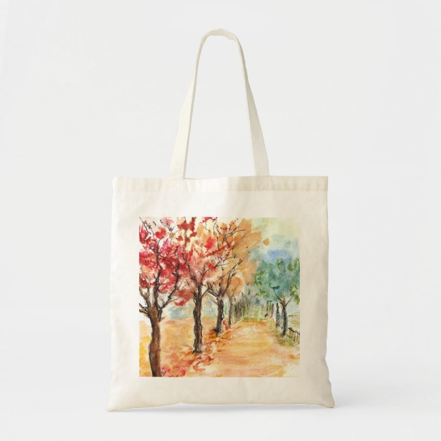 Bolsa de tote de Autumn Road (Frente)
