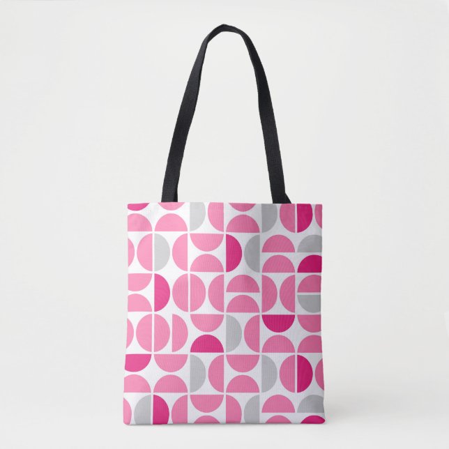 Bolsa De Tote De Azulejos Rosados De Medio Siglo (Anverso)
