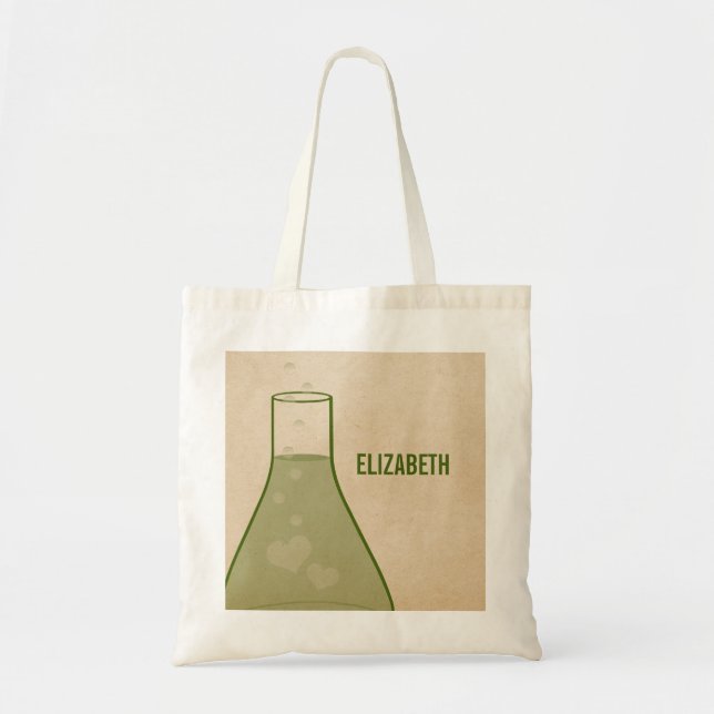 Bolsa De Tote De Beaker Whimsical, Verde (Frente)