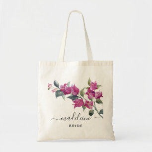 Bolsa de tote de Boda de novia floral con flores r