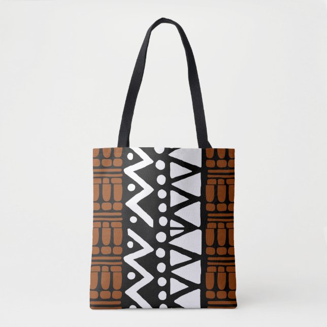 Bolsa de Tote de Bogolan africana elegante (Anverso)