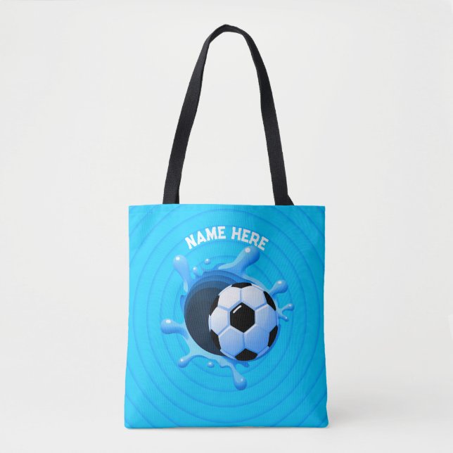 Bolsa de tote de bolas de fútbol personalizada (Anverso)