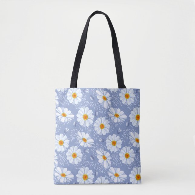 Bolsa De Tote De bonito Daisy All-Over-Print (Anverso)