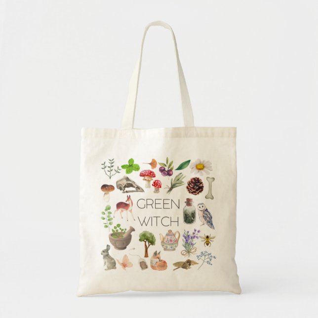 Bolsa de Tote de Bruja Verde (Frente)