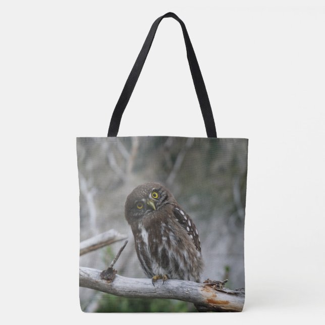 Bolsa De Tote De Búho Pygmy Del Norte (Anverso)