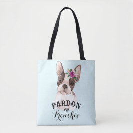 Bolsa de tote de Bulldog francés - Azul