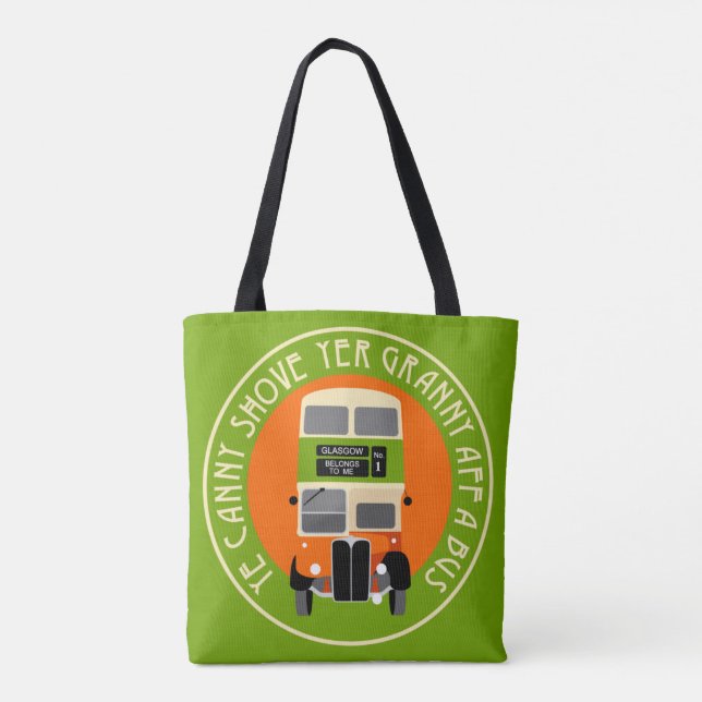 Bolsa de tote de bus de doble decker de Glasgow vi (Reverso)