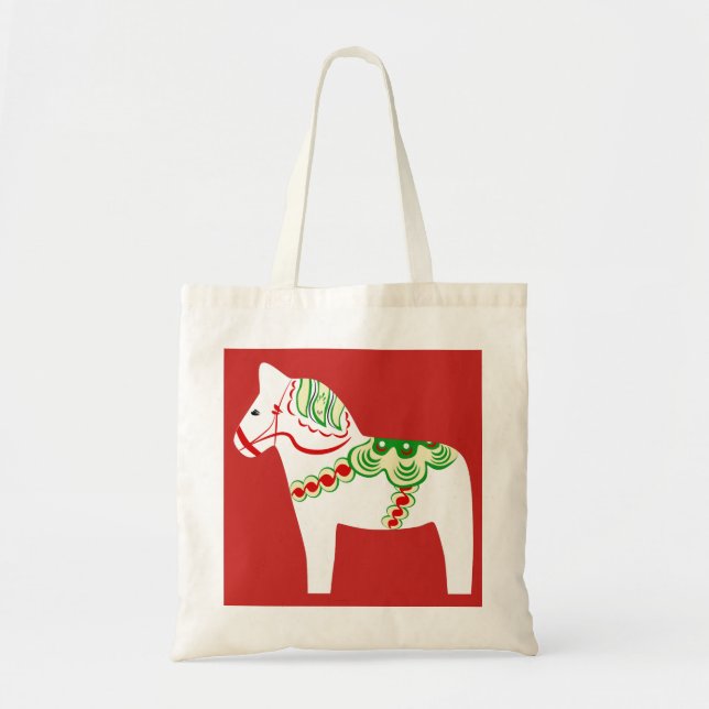 Bolsa de Tote de Caballo de Dala Blanca (Frente)