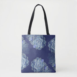 Bolsa De Tote De Cactus Azul