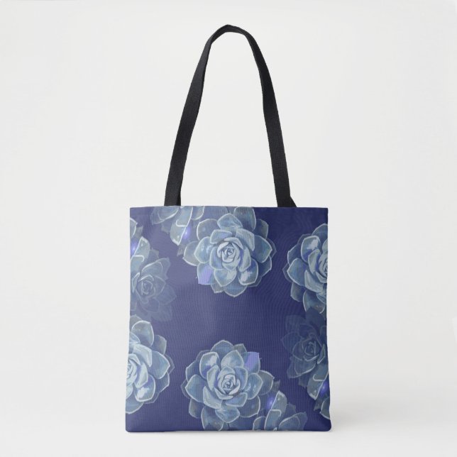 Bolsa De Tote De Cactus Azul (Anverso)