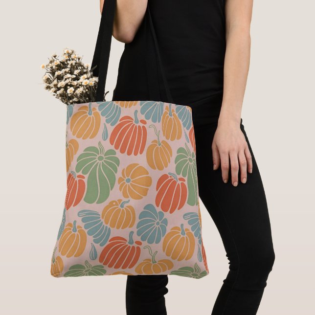 Bolsa de Tote de calabaza de otoñoPatrón - Gif est (Detalle)