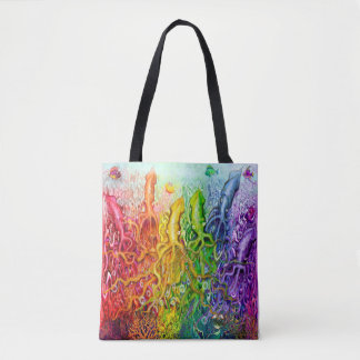 Bolsa De Tote De Camiones De Arcoiris Intertejados