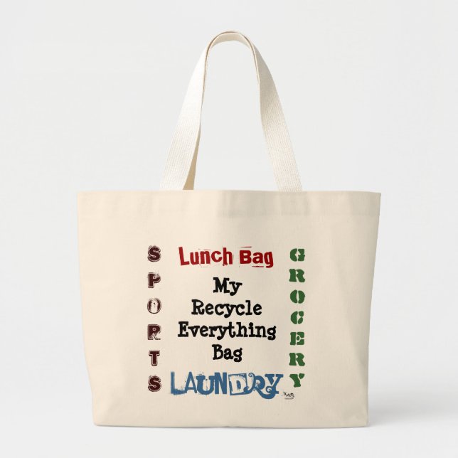 Bolsa de tote de canvas de reciclaje (Frente)