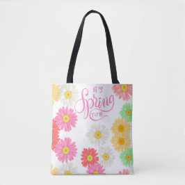 BOLSA DE TOTE DE CANVAS DE TIEMPO DE PRIMAVERA