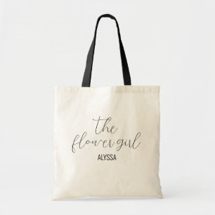 Bolsa De Tote De Chica De Flor Escrita A Mano