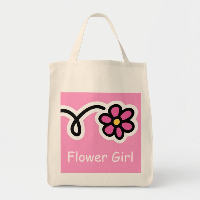 Bolsa De Tote De Chica De Flor Para Bodas (Frente)