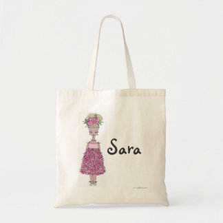Bolsa de tote de chica de flores - Sara - personal